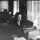 Norma with typewriter, at parent Norma with typewriter, at parent