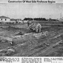 Construction of West Side Firehouse Begins. Jack and one other carpenter, Forest Lamberton, largely built the firehouse. Newspaper article, Santa Cruz Sentinal May 9 1954. Santa Cruz, California c.1954.
