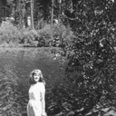 Norma at Manzanita Lake, in Mt. Lassen National Park, Northern California, on honeymoon trip to Crater Lake, Oregon. Norma at Manzanita Lake, in Mt. Lassen National Park, Northern California, on honeymoon trip to Crater Lake, Oregon.