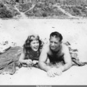 Jack and Norma at beach in Southern California.